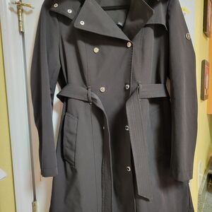 Calvin Klein Black Women's Raincoat Excellent Condition No Wear Sz Medium